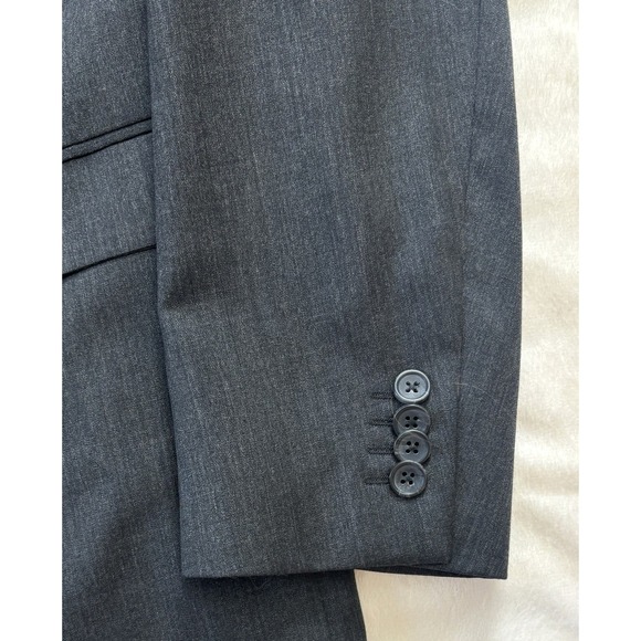 charcoal Banana‎ Republic 2pc Pant Suit all season wool tailored slim fit 44 L - Picture 3 of 16
